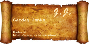 Gazdag Janka névjegykártya